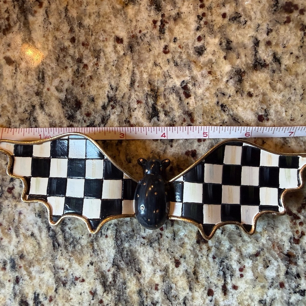MacKenzie-Childs Courtly Check Small Wall Bats — Set of 2 - Picture 6 of 7